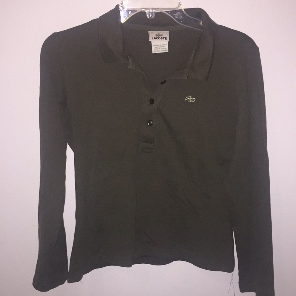 Lacoste olive green polo